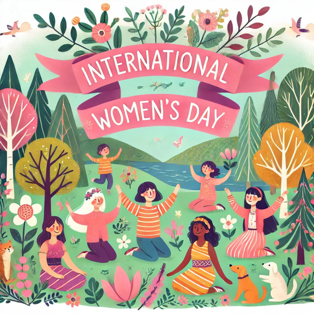 Frauen genießen freien Eintritt im Haus Natur und Umwelt zum Internationalen Frauentag, Wuhlheide, Berlin.